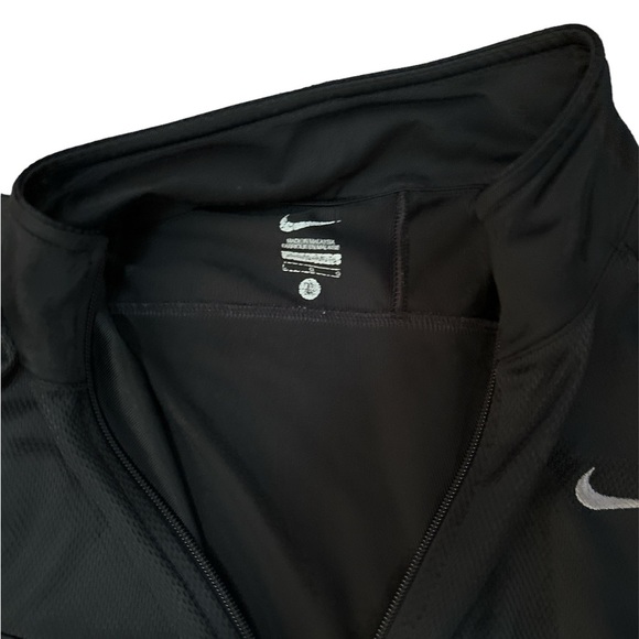 Nike Medium Weight Zip Jacket Basketball Black Gray Mesh Sides - Picture 4 of 5